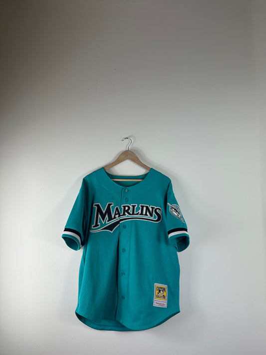 Florida Marlins “Andre Dawson’’ Mitchell & News Button Down Jersey