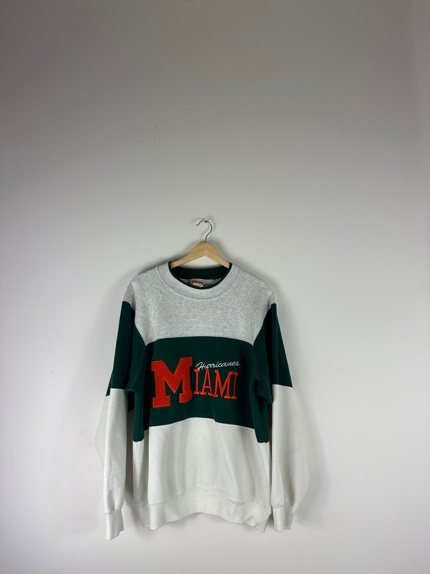 Vintage Nutmeg Mills University of Miami Hurricanes Crewneck